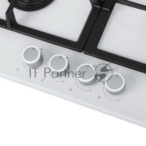 Газовая варочная поверхность Hotpoint HG 61F/WH, 4 конфорки, закаленное стекло, 7400 Вт