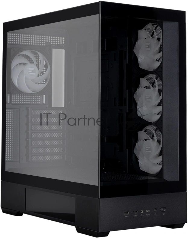 Компьютерный корпус ZALMAN P40 DS, ATX, черный, WINDOW, 9.1-inch LCD screen, 2xCombo(2.5” or 3.5”), 1x2.5”, 1xUSB TYPE-C, 2xUSB 3.0, SIDE 3x120мм ARGb, REAR 1x120мм ARGb