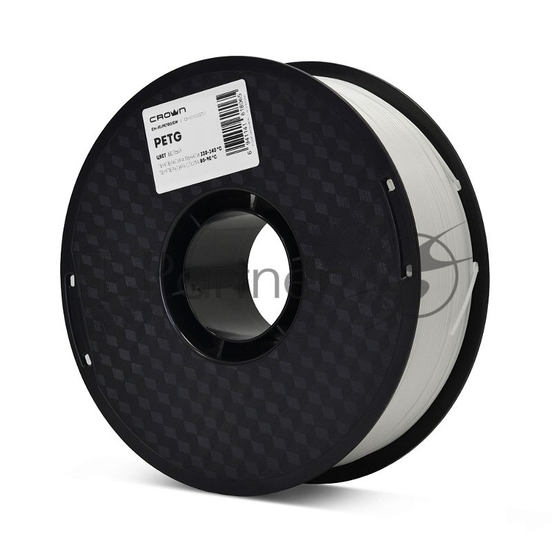 Филамент Crown Micro CM-FILPETG015W PETG 1.75 1кг белый