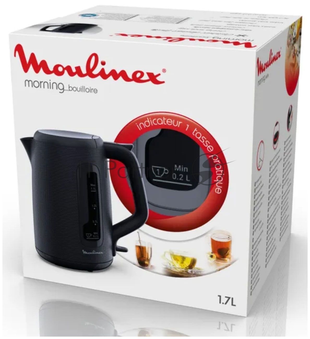 Чайник электрический Moulinex BY2M0810 1.7 л, 2400 Вт, черный