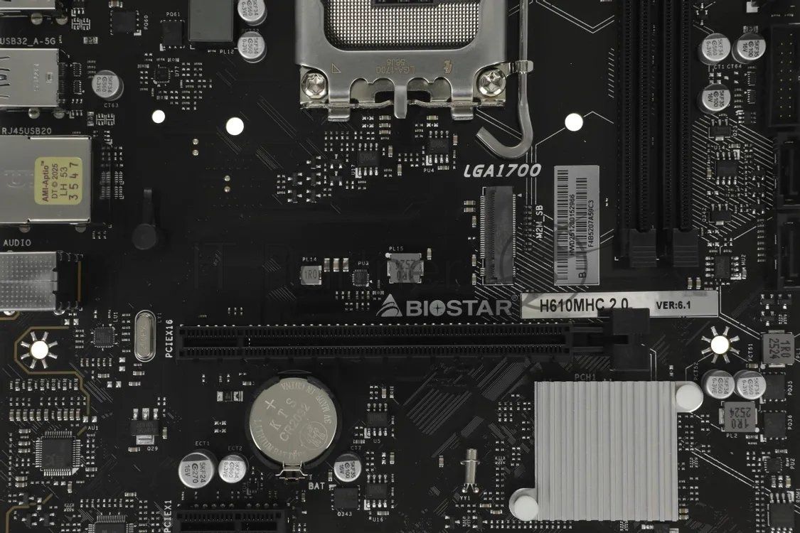 Материнская плата Biostar H610MHC 2.0, LGA1700, Intel H610, 2xDDR4, 4xSATA, 1xM.2 PCIe 3.0 x4, 1xPCIe 4.0 x16, 1xPCIe 3.0 x1, 1xVGA, 1xHDMI, 1x 1Gb LAN, 2xUSB 3.2 Gen1, 4xUSB 2.0, 3x3.5 мм, 7.1, microATX