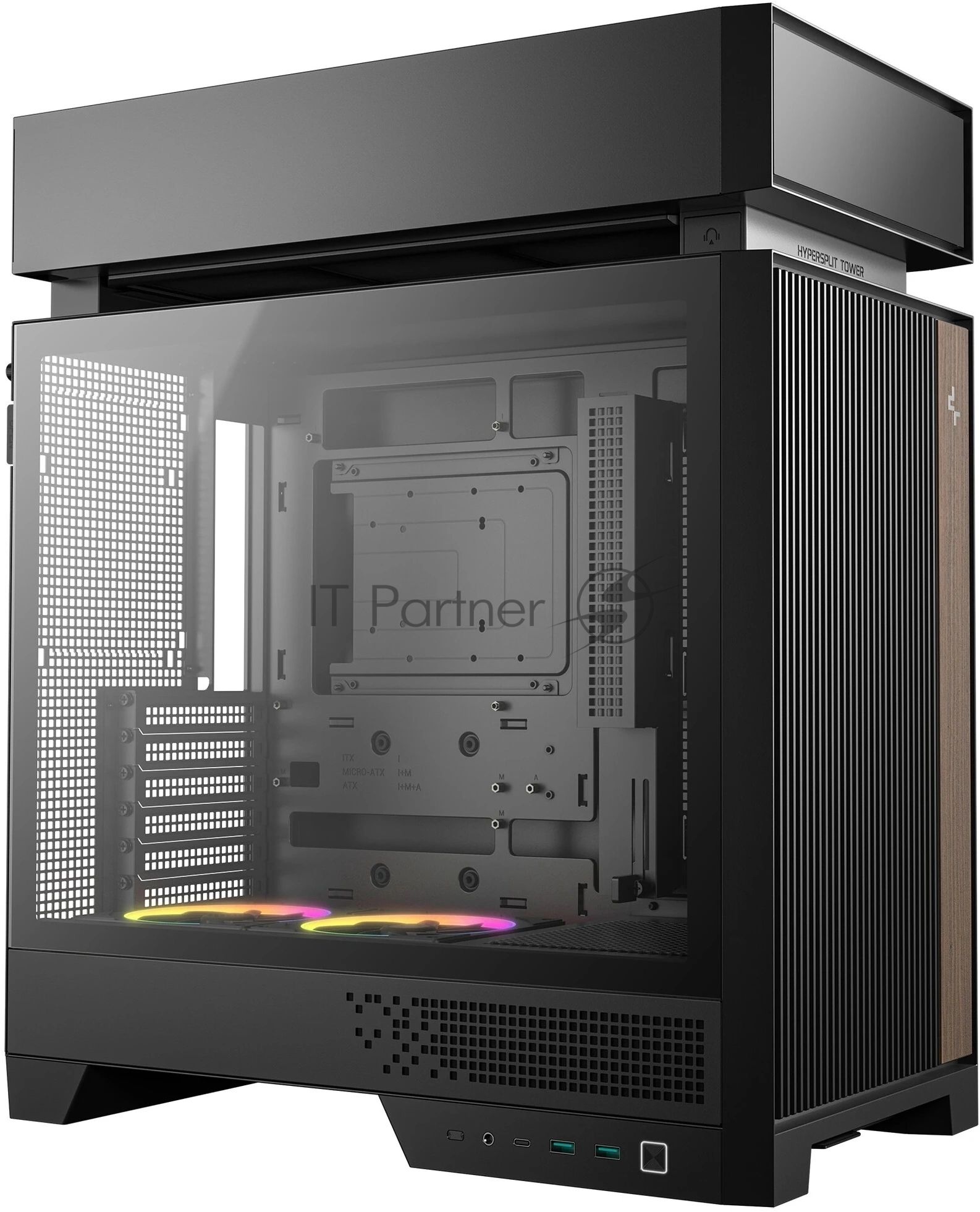 Корпус DeepCool CL660, Midi-Tower, чёрный, 2 x 120 мм