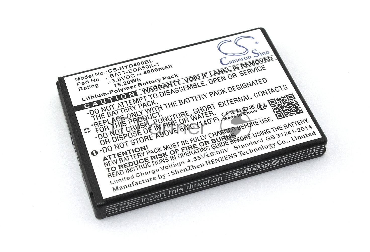 Аккумуляторная батарея CameronSino CS-HYD400BL для терминала сбора данных Honeywell EDA50 EDA51 4000mAh