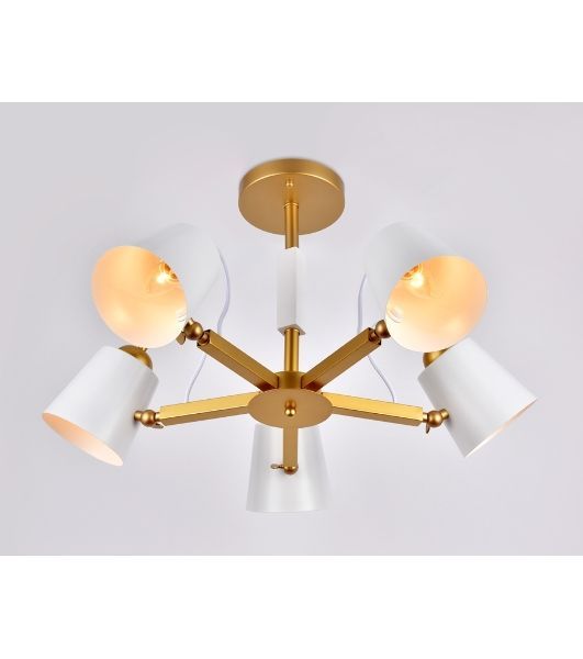 Светильник Ambrella light TR3101/5 WH/GD белый/золото E14 max 40W D680*370