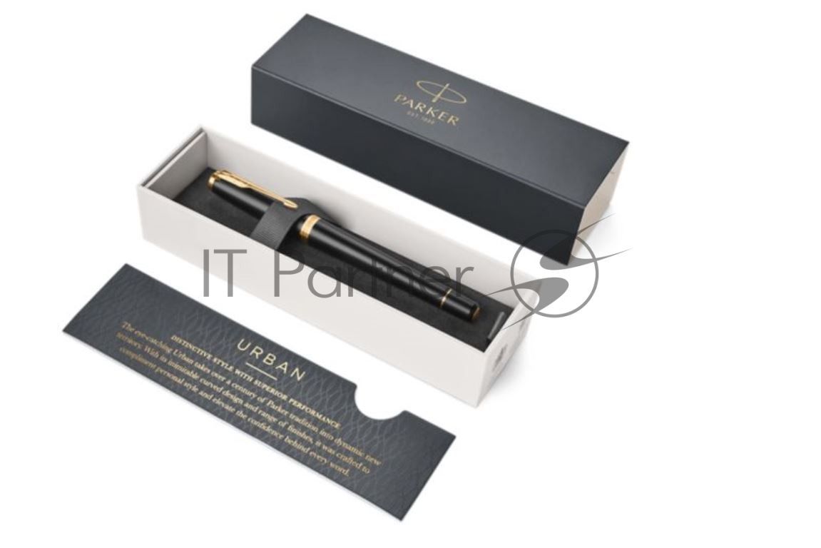 Ручка перьевая Parker Urban Core F309 (CW1931593) Muted Black GT, F, сталь нержавеющая, подарочная коробка