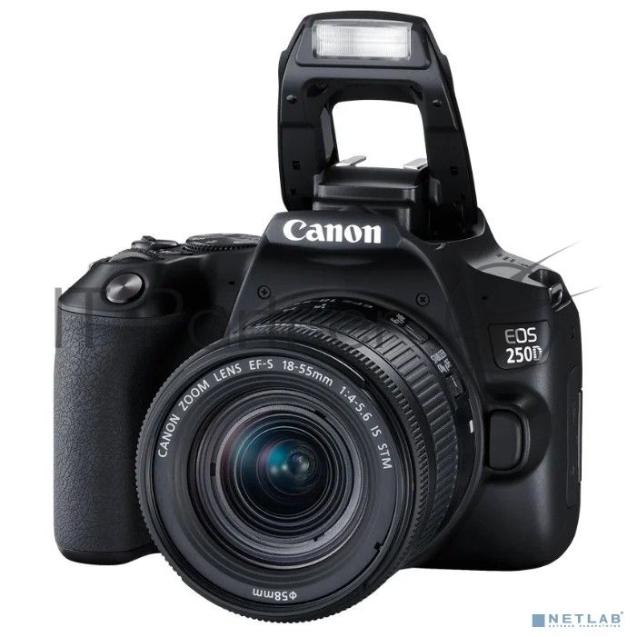 Зеркальный Фотоаппарат Canon EOS 250D черный 24.2Mpix EF-S 18-55mm f/1:4-5.6 IS STM 3" 4K Full HD SDXC Li-ion