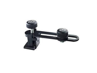 Держатель микрофона на обод барабана K&M 24035-300-55 регулируемый по вылету крепление микрофона, перемещение по направляющей до 70 мм