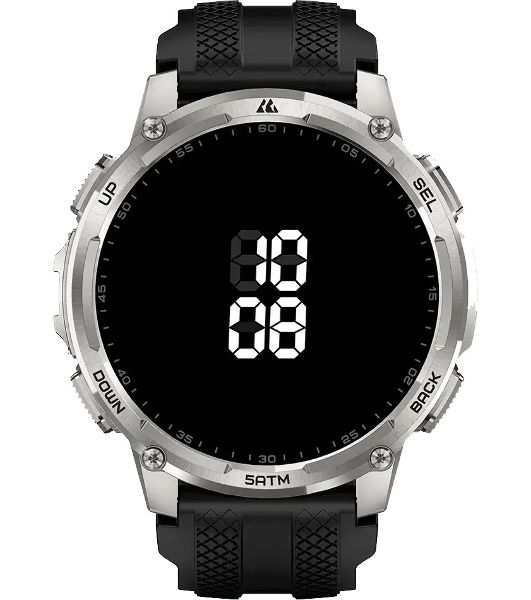 Умные часы KOSPET Tank T4C, 1.5" AMOLED, Bluetooth, IP69K, серебристый
