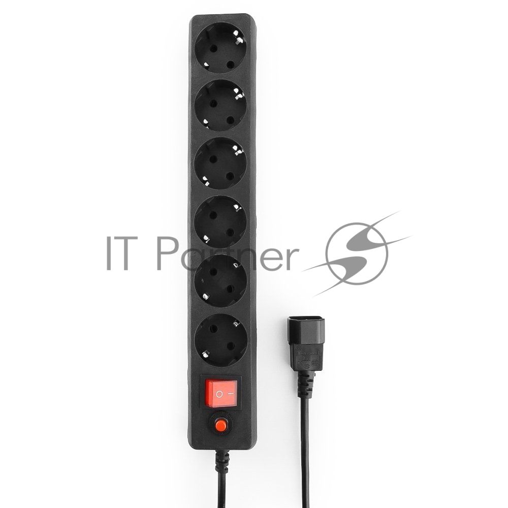 Сетевой фильтр Гарнизон EHB-0 0,5 м 6 розеток черный для UPS