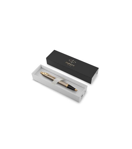 Ручка шариковая Parker IM Core K321 (CW1931670) Brushed Metal GT, M, синие чернила, подарочная коробка