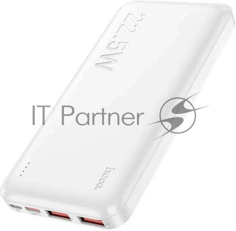 Портативный аккумулятор Hoco J101 Astute 10000mAh QC3.0/PD3.0 22.5W 5A 2xUSB-A/USB-C белый (J101 ASTUTE белый)