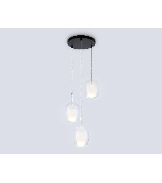 Подвесной светильник Ambrella light LH11151/3 BK/WH/CL черный/белый/прозрачный E27*3 max 60W D425*1500