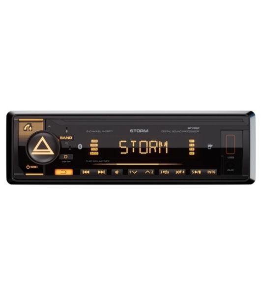 Автомагнитола AURA STORM-677DSP, 1 DIN, Bluetooth, USB Type-A, AUX, пульт ДУ