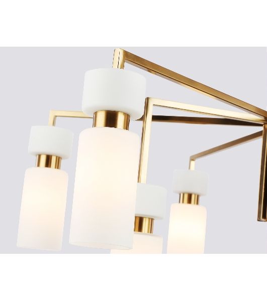 Люстра Ambrella light LH56128/9 BS/FR латунь/белый матовый E14*9 max 40W D765*440