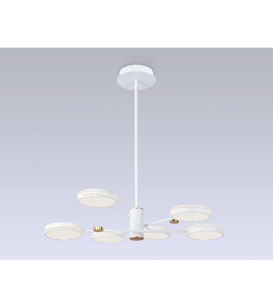 Подвесной светодиодный светильник Ambrella light FL51635/6 WH/GD белый/золото 3000K/4200K/6400K 50W D800*780 (Без ПДУ)