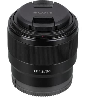 Объектив Sony SEL50F18F.SYX, 50 мм, f/1.8, фикс-объектив, компактный светосильный стандартный объектив с асферическим элементом, Sony E (FE), черный