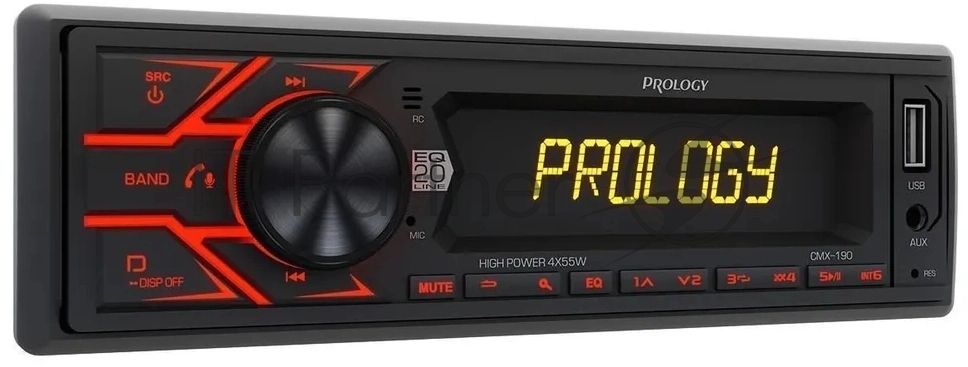 Автомагнитола Prology CMX-190, 1 DIN, Bluetooth, USB Type-A, AUX, пульт ДУ
