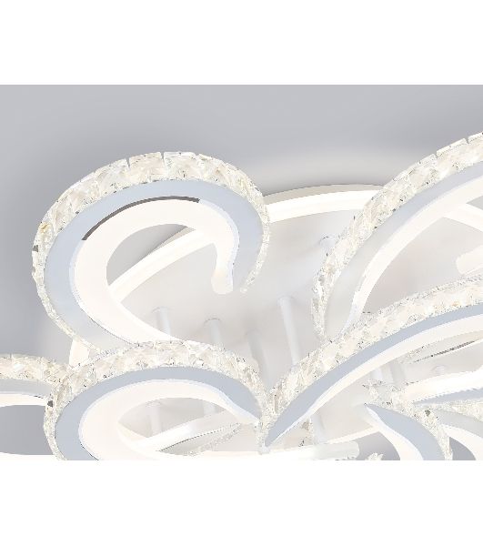 Потолочный светодиодный светильник Ambrella light FA1704/6+3 WH/CH белый/хром 255W 3000K-6400K 610*610*130 (ПДУ РАДИО 2.4G)
