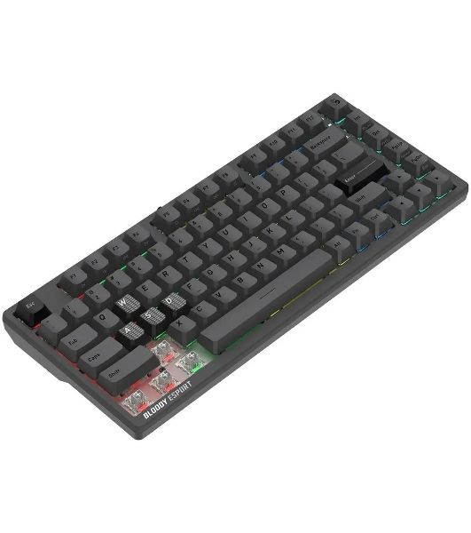 Клавиатура A4Tech Bloody MS76 проводная, USB Type-A, темно-серый