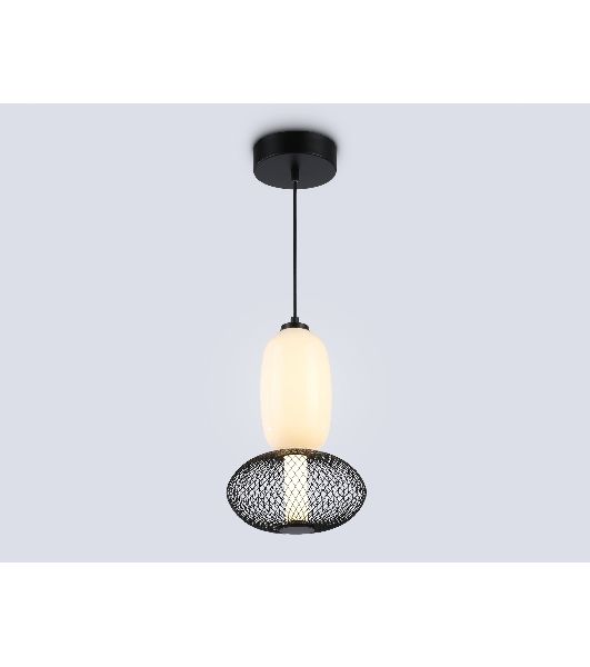 Подвесной светодиодный светильник Ambrella light LH11007 BK/FR черный/белый матовый 15W 3000K D220*350