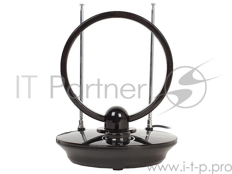 Телевизионная антенна Harper ADVB-2969 (комнатная, активная;DVB-T2; VHF / UHF (174–230 MHz, 470-862 MHz); 25 dB; 75 ; 3 dB; 1м)