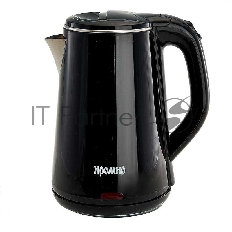 Чайник электрический ЯРОМИР ЯР-1059 пластик ДВОЙНАЯ СТЕНКА, черный: 1500 Вт, 1,8л(12)