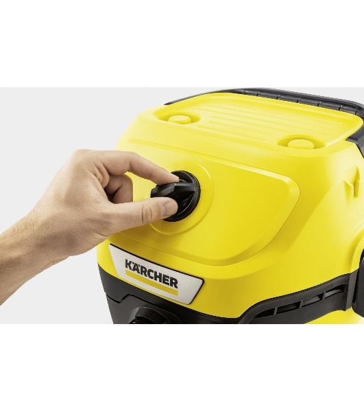 Строительный пылесос Karcher WD 3 S V-17/4/20 желтый, 1000 Вт, уборка сухая/сбор воды, пылесборник мешок/контейнер, 17 л