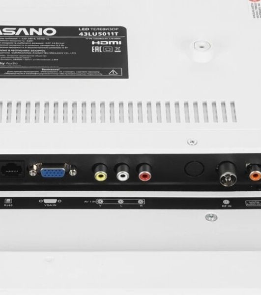 Телевизор Asano 43" 43LU5011T белый LED UHD 60Hz Салют ТВ