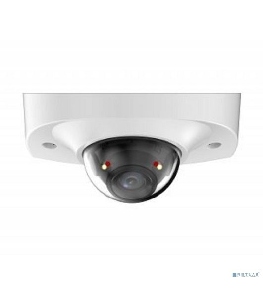 Уличная мини-купольная IP-видеокамера SmartDualLight Dahua DH-IPC-HDBW2449FP-AS-IL-0280B 4Мп, 1/2.9” CMOS, объектив 2.8мм, видеоаналитика, микрофон, ИК 30м, LED 30м, IP67, металл