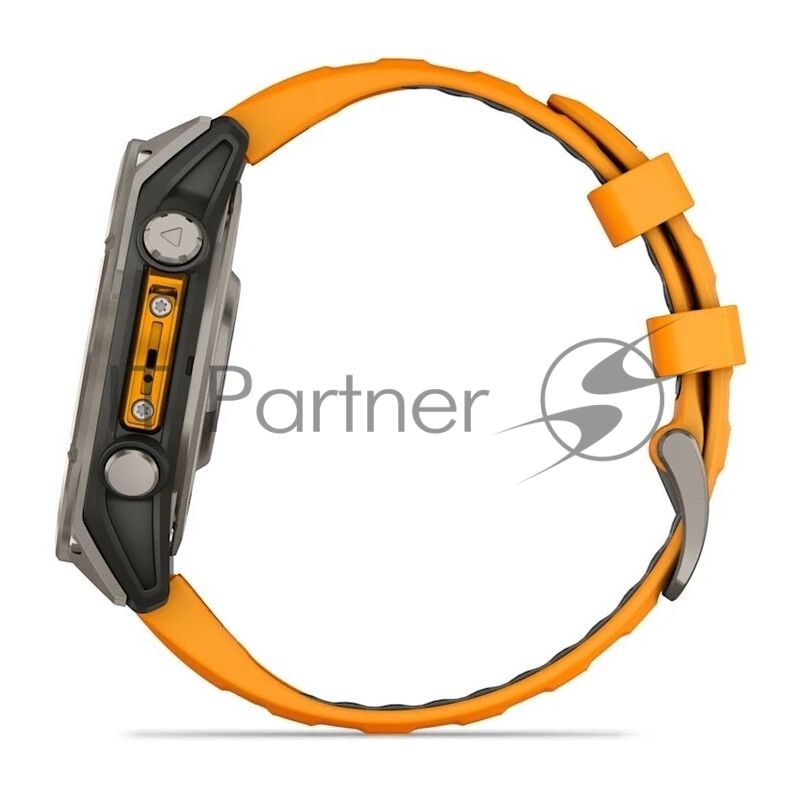 Умные часы Garmin Fenix 8 1.4" AMOLED, Wi-Fi, Bluetooth, NFC, 100м, титановый серый / оранжевый
