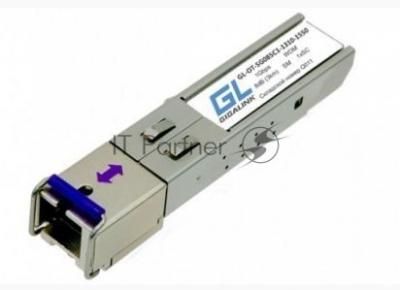 Модуль SFP GIGALINK GL-OT-SG06SC1-1550-1310-B, WDM, 155Mb/1,25Gb/s одно волокно SM, SC, Tx:1550/Rx:1310 нм, 6 дБ до 3 км