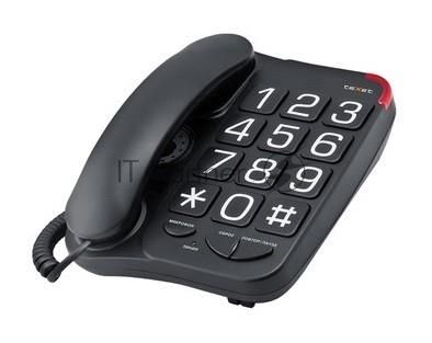 Телефон проводной teXet TX-201 черный