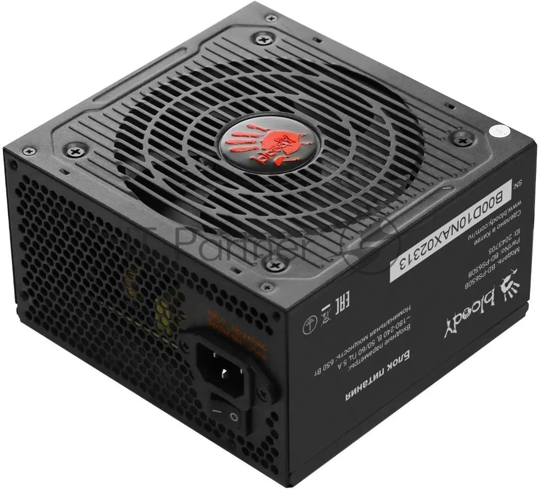 Блок питания Bloody BD-PS650B, 650Вт, 80 PLUS Bronze, 120мм, черный