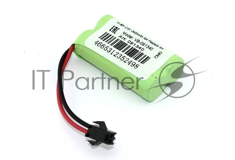 Портативный аккумулятор Ni-MH 2.4V 2400mAh AA Flatpack разъем SM