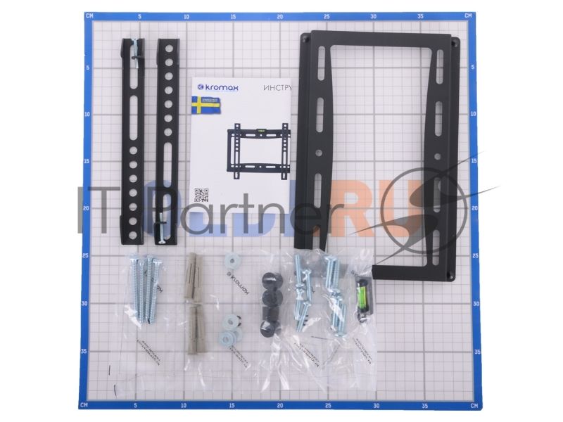 Кронштейн для телевизора Kromax IDEAL-5 черный 15"-47" макс.40кг настенный фиксированный