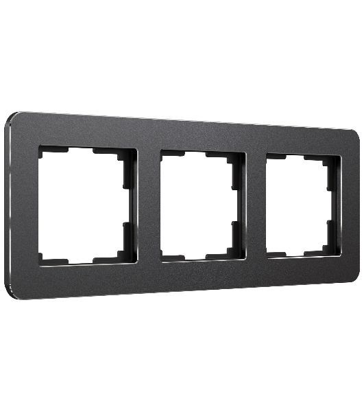 Рамка на 3 поста Platinum (черный алюминий) W0032608