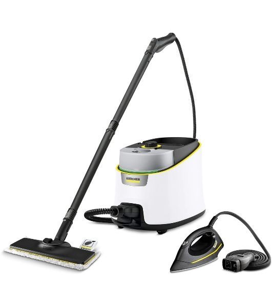 Пароочиститель Karcher SC 4 Deluxe Iron EasyFix белый, напольный, 2200 Вт, 60 г/мин, 1300 мл