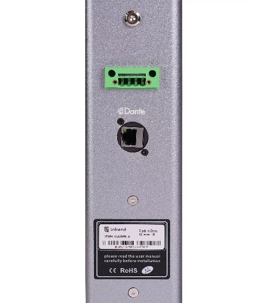 Звуковая колонна Intrend ITSPK-CL425PD-G активная 4x2,5", 60 Вт, вход DANTE, SPL 109dB, 106Hz18kHz, 120°х20° (HхV), вес 3.4 кг, угольный металлик, крепление в комплекте, (цена за 1шт., в упаковке 2 шт., продается парами)