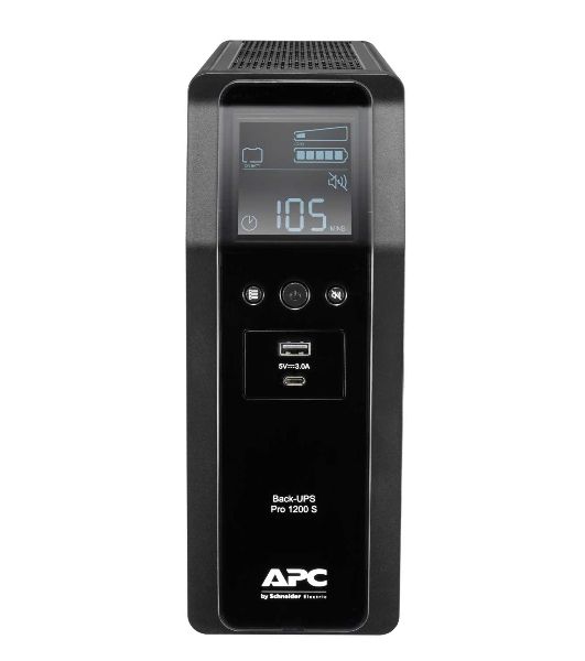 Источик бесперебойного питания APC  Back-UPS Pro BR 1200VA/720W, Sinewave,8xC13 Outlets(2 Surge & 6 batt.), AVR, LCD, Data/DSL protect, USB