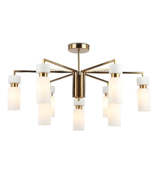 Люстра Ambrella light LH56128/9 BS/FR латунь/белый матовый E14*9 max 40W D765*440