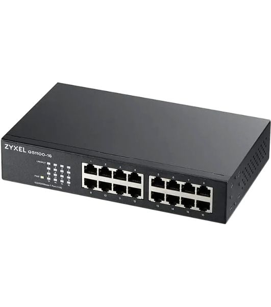 Коммутатор Zyxel GS1100-16-EU0103F 16G неуправляемый