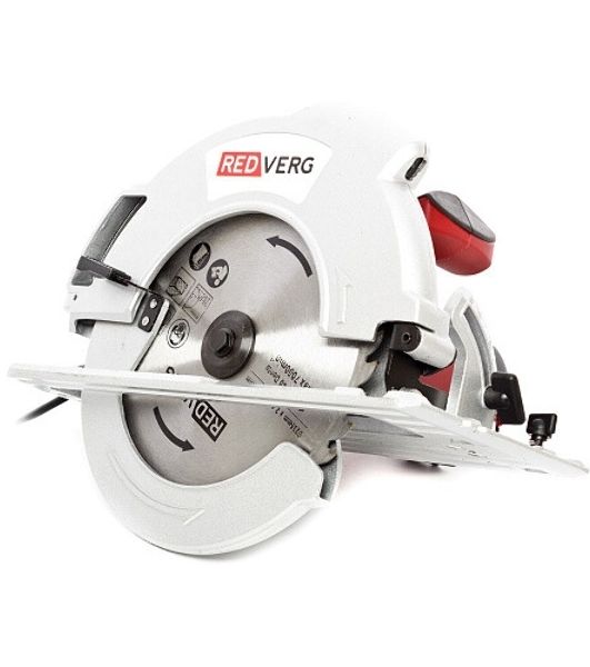 Дисковая пила RedVerg RD-CS220-85. 2200Вт; диск 235/30мм; 4700 об/мин; пропил: при 90"" - 85 мм, при 45"" - 62 мм; алюм подошва