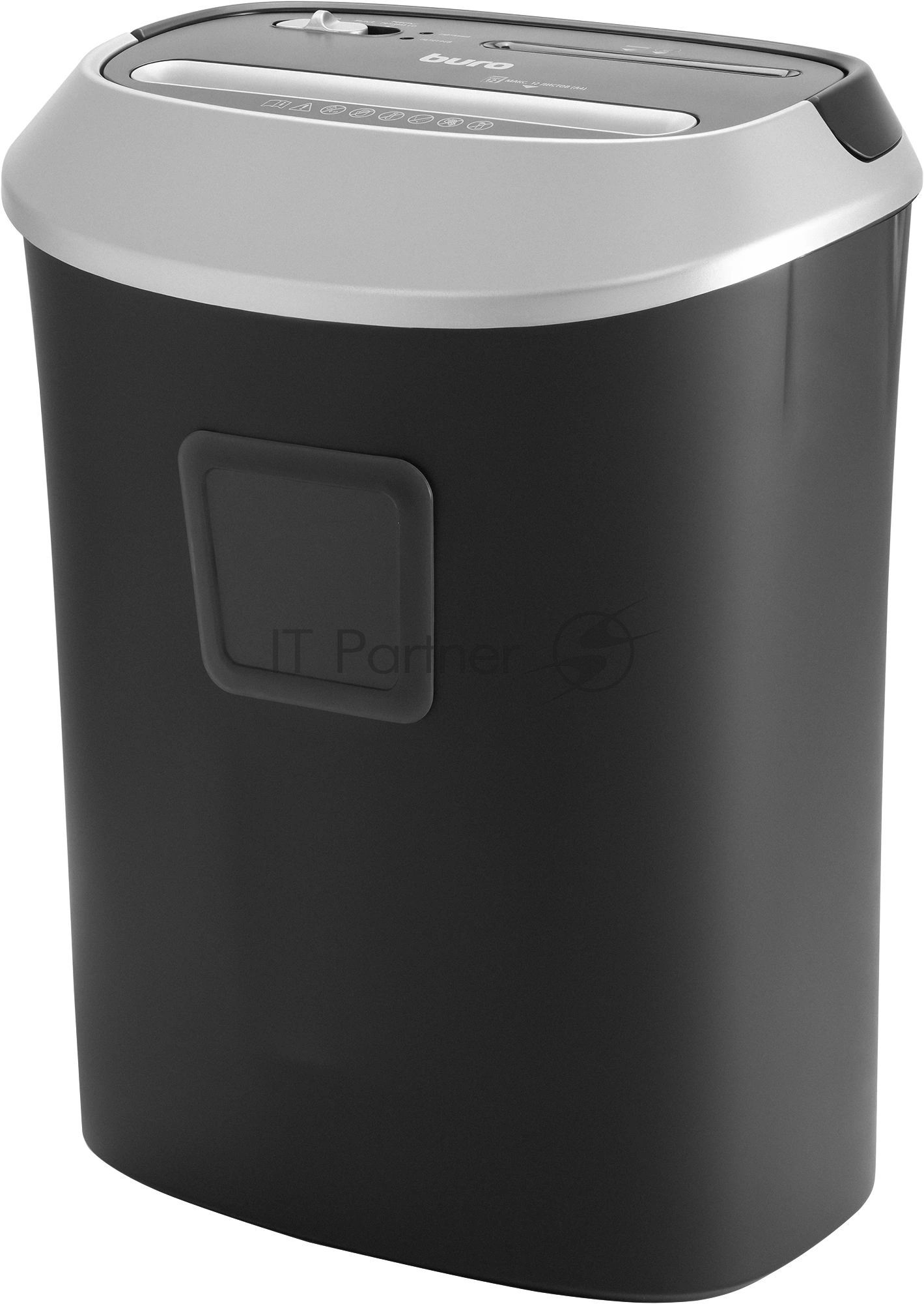 Шредер Buro Office BU-S1201 черный/серебристый с автоподачей (секр.P-3) фрагменты 12лист. 25лтр. скрепки скобы пл.карты CD