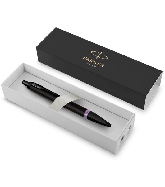 Ручка шариковая Parker IM Vibrant Rings K315 (CW2172951) Amethyst Purple PVD, M, синие чернила, подарочная коробка