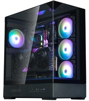 Компьютерный корпус ZALMAN P40 Prism Plus, ATX, черный, WINDOW, 3xCombo (3.5'' or 2.5"), 1xUSB TYPE-C, 2xUSB 3.0, SIDE 3x120мм ARGb, REAR 1x120мм ARGb