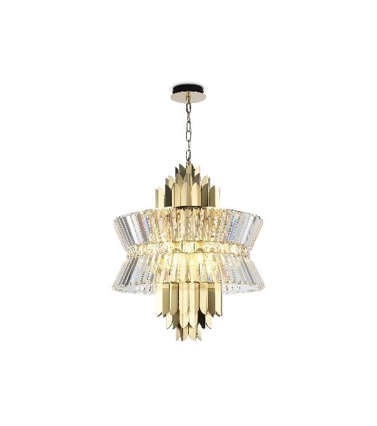 Люстра Ambrella light LH41017/12 BS/CL латунь/прозрачный E14*12 max 40W D560*660