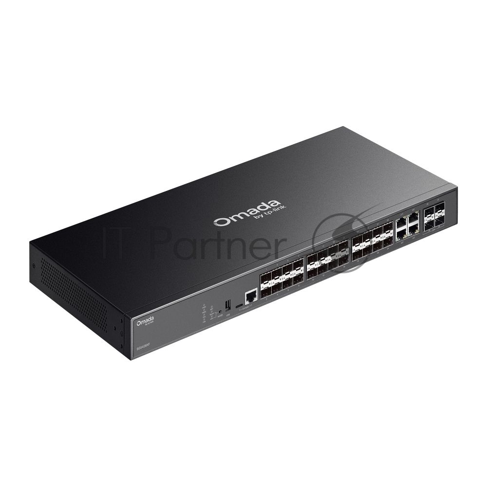 Коммутатор TP-Link Omada SG5428XF, 20×1 Гбит/с SFP + 4×1 Гбит/с SFP (Combo) + 4×10 Гбит/с SFP+, управляемый