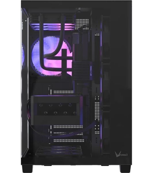 Корпус Formula Crystal Z2 Plus AR V2 Black, Midi-Tower, чёрный, 4 x 120 мм