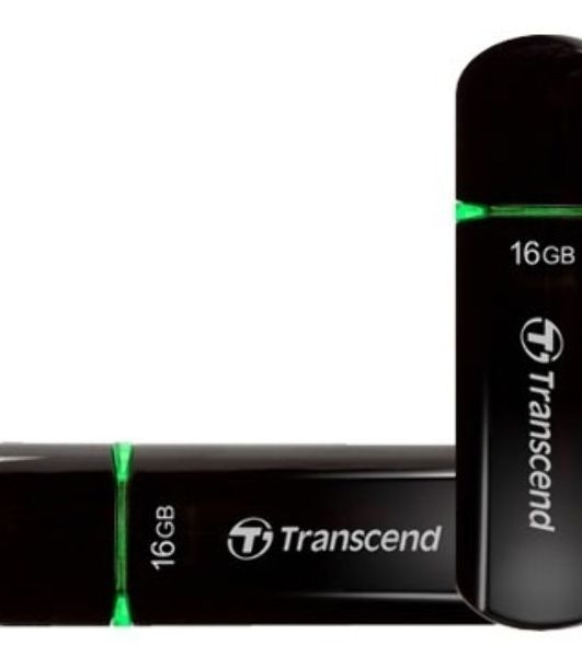 Флешка USB Transcend Jetflash 600 (TS16GJF600), 16Gb, USB 2.0, R/W 30/15, черный/зеленый