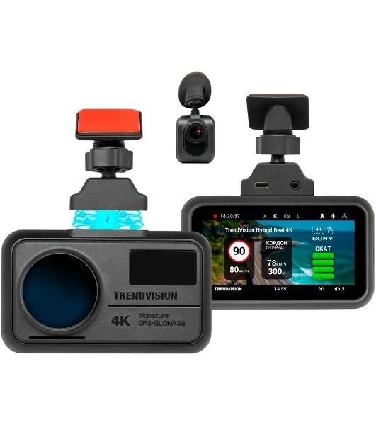 Видеорегистратор с радар-детектором TrendVision Hybrid Signature Real 4K 2CH GPS ГЛОНАСС